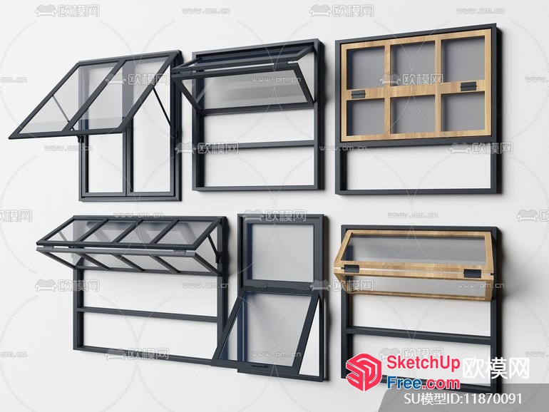 Collection Of Various Window Frames 3D SketchUp File