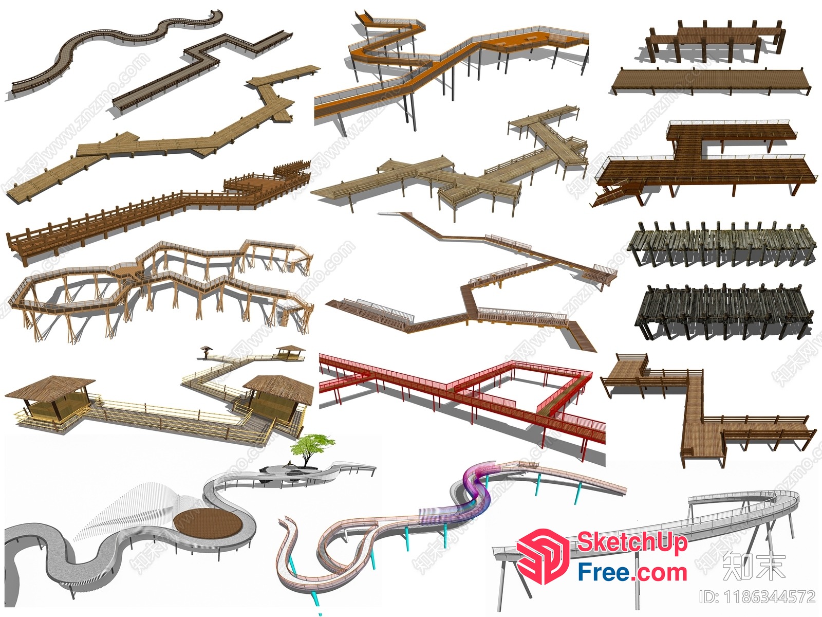 Various Stair Designs And Railings 3D SketchUp File