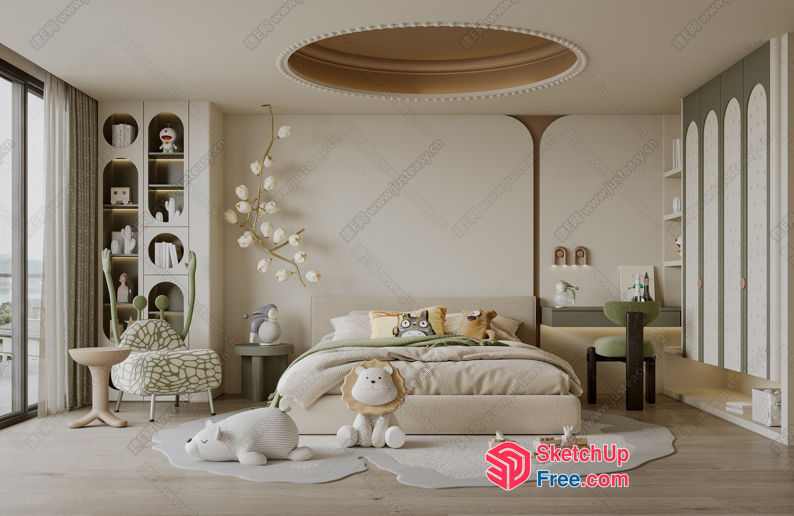 Elegant And Cozy Children'S Bedroom 3D SketchUp File