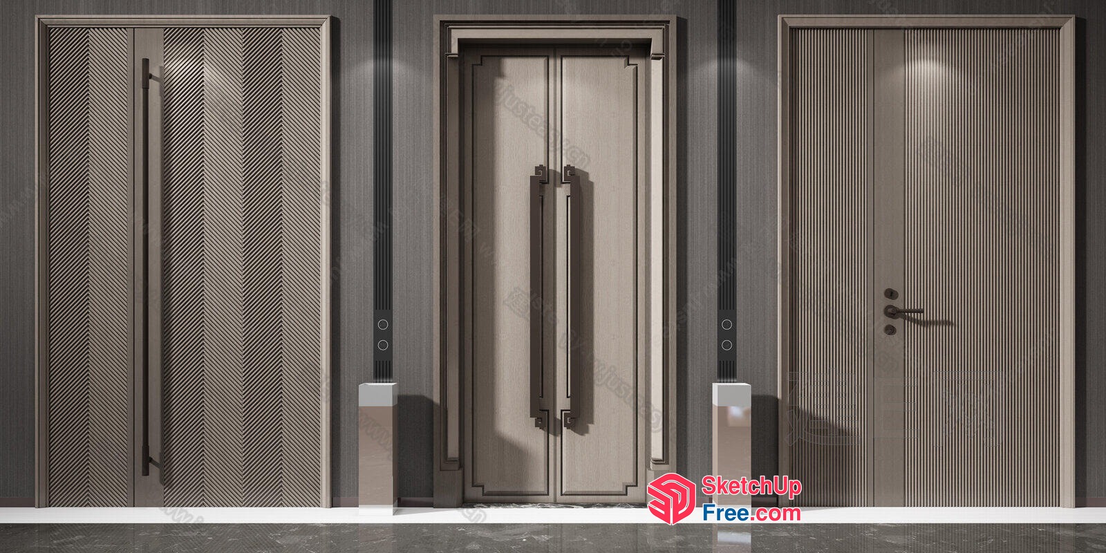 Elegant Modern Doors 3D SketchUp File
