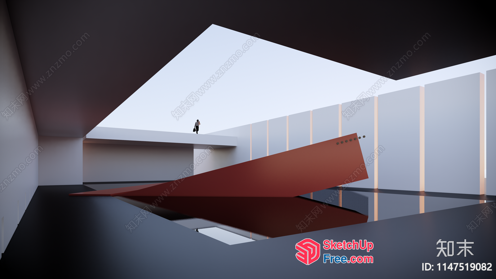 Modern Architecture With Unique Design Elements 3D SketchUp File