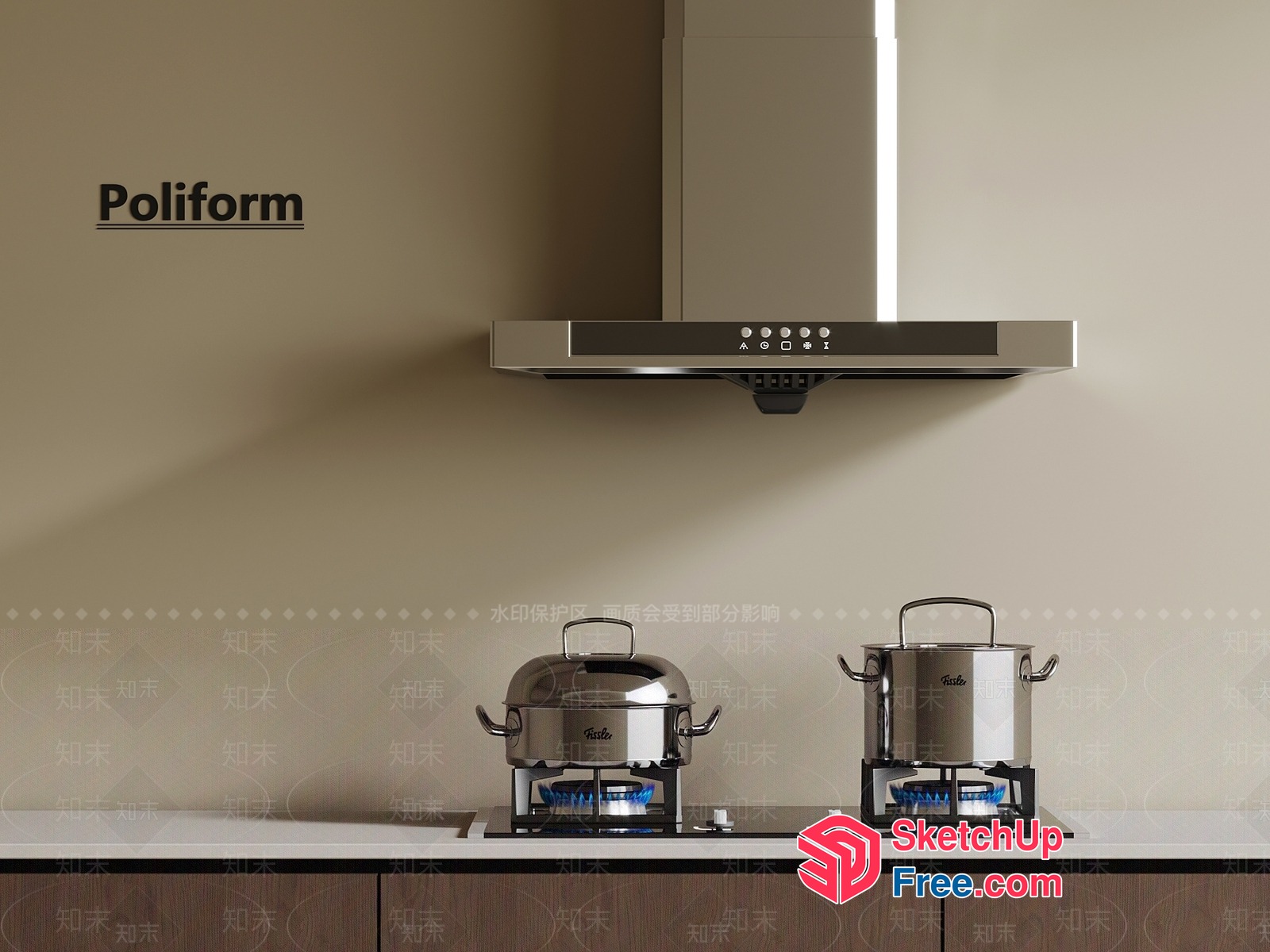 Poliform Kitchen Range 3D SketchUp File