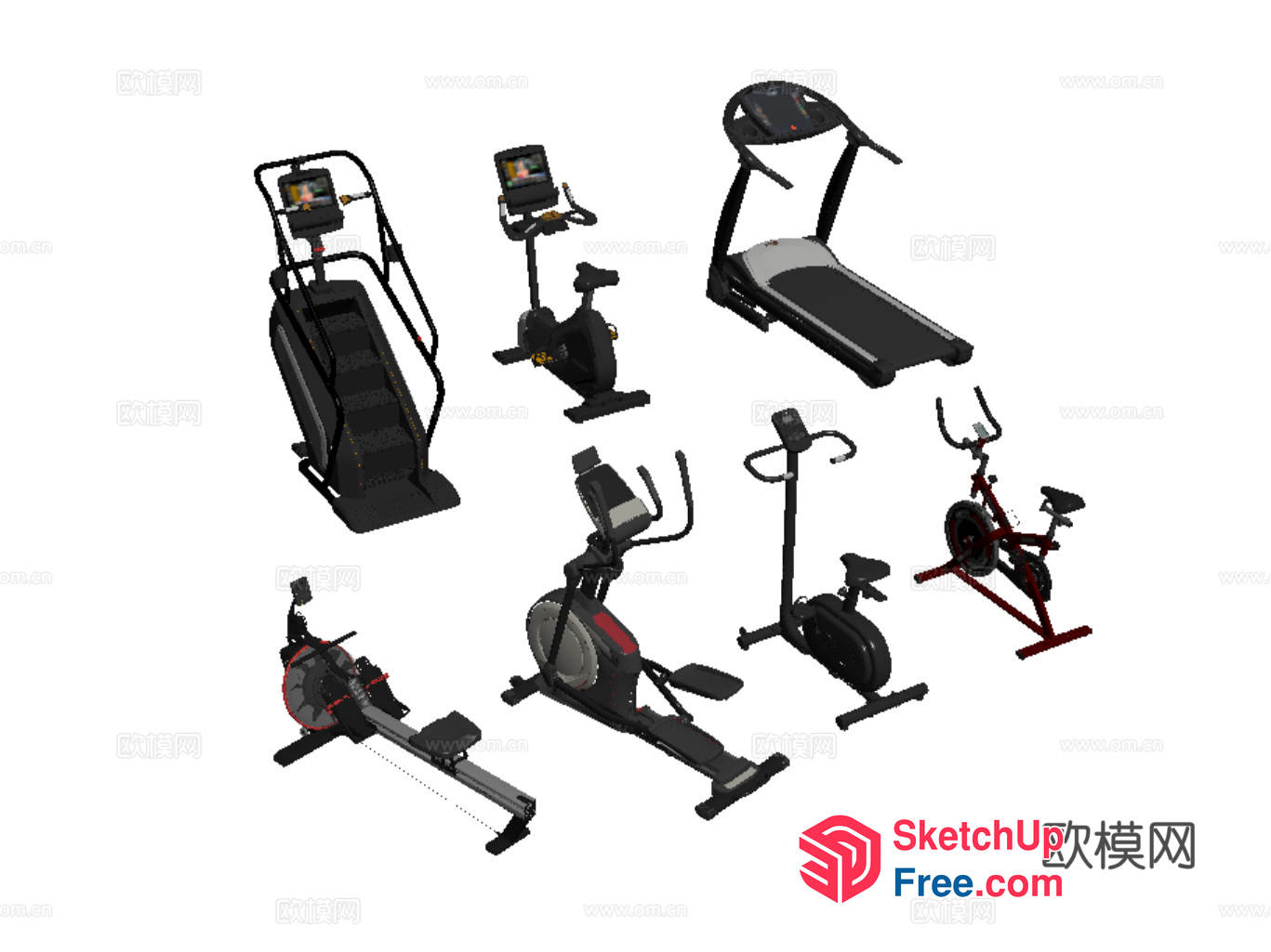 Exercise Equipment Collection 3D SketchUp File