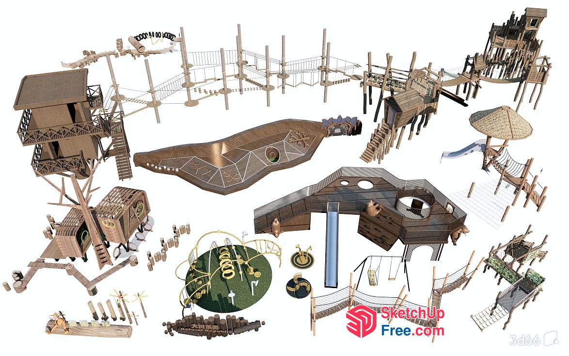 3D Rendering Of A Modern And Spacious Playground 3D SketchUp File
