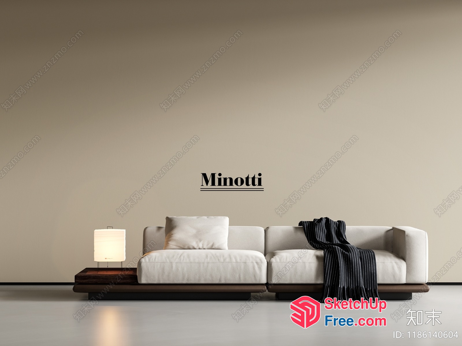 Modern Minotti Sofa Design 3D SketchUp File