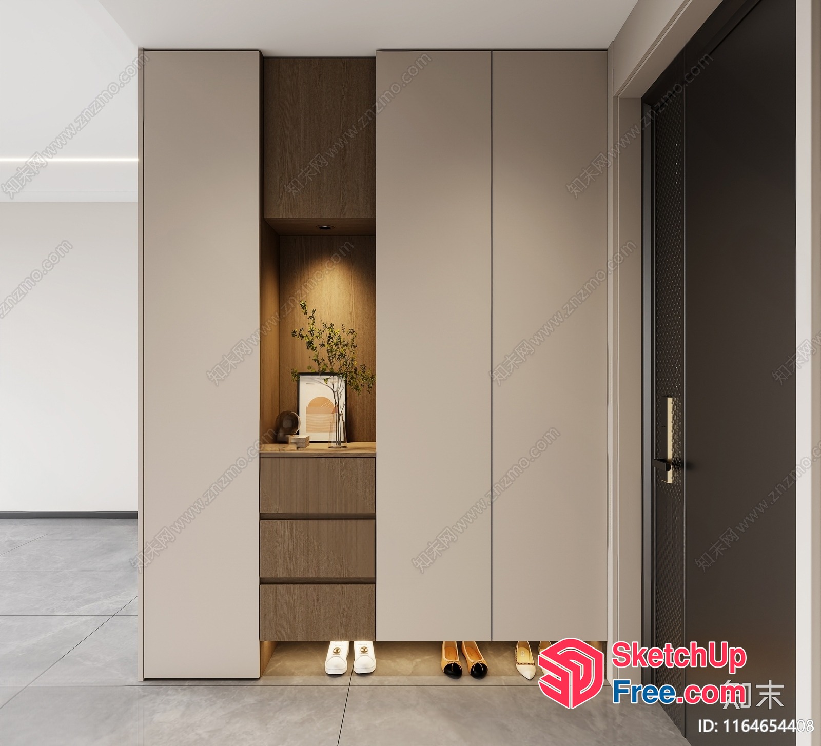 Modern Shoe Storage Closet 3D SketchUp File