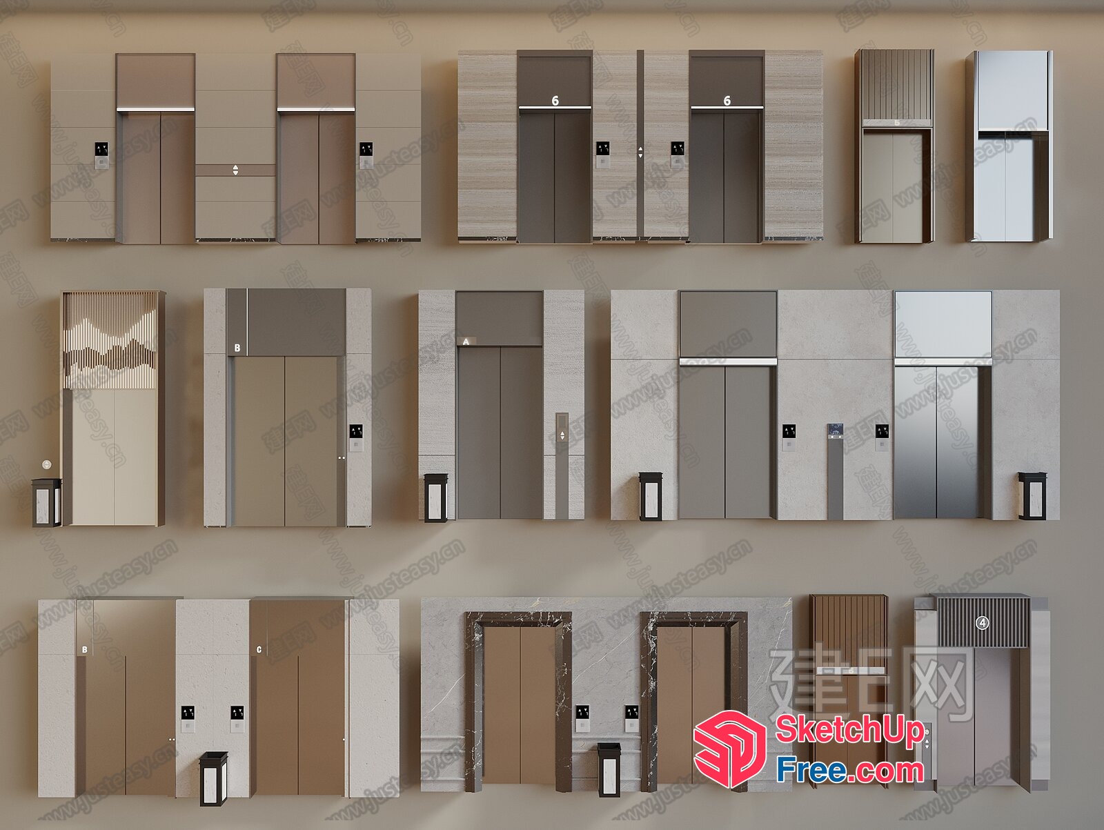 Elevator Collection 3D SketchUp File