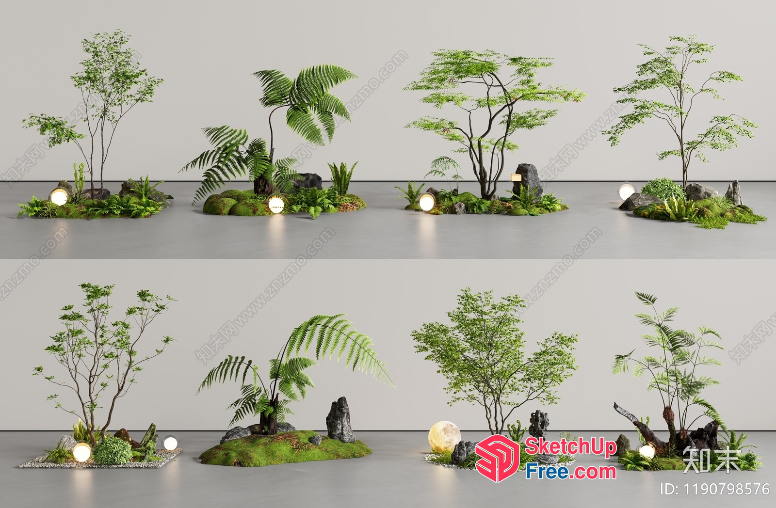 Japanese Style Garden Decorations 3D SketchUp File