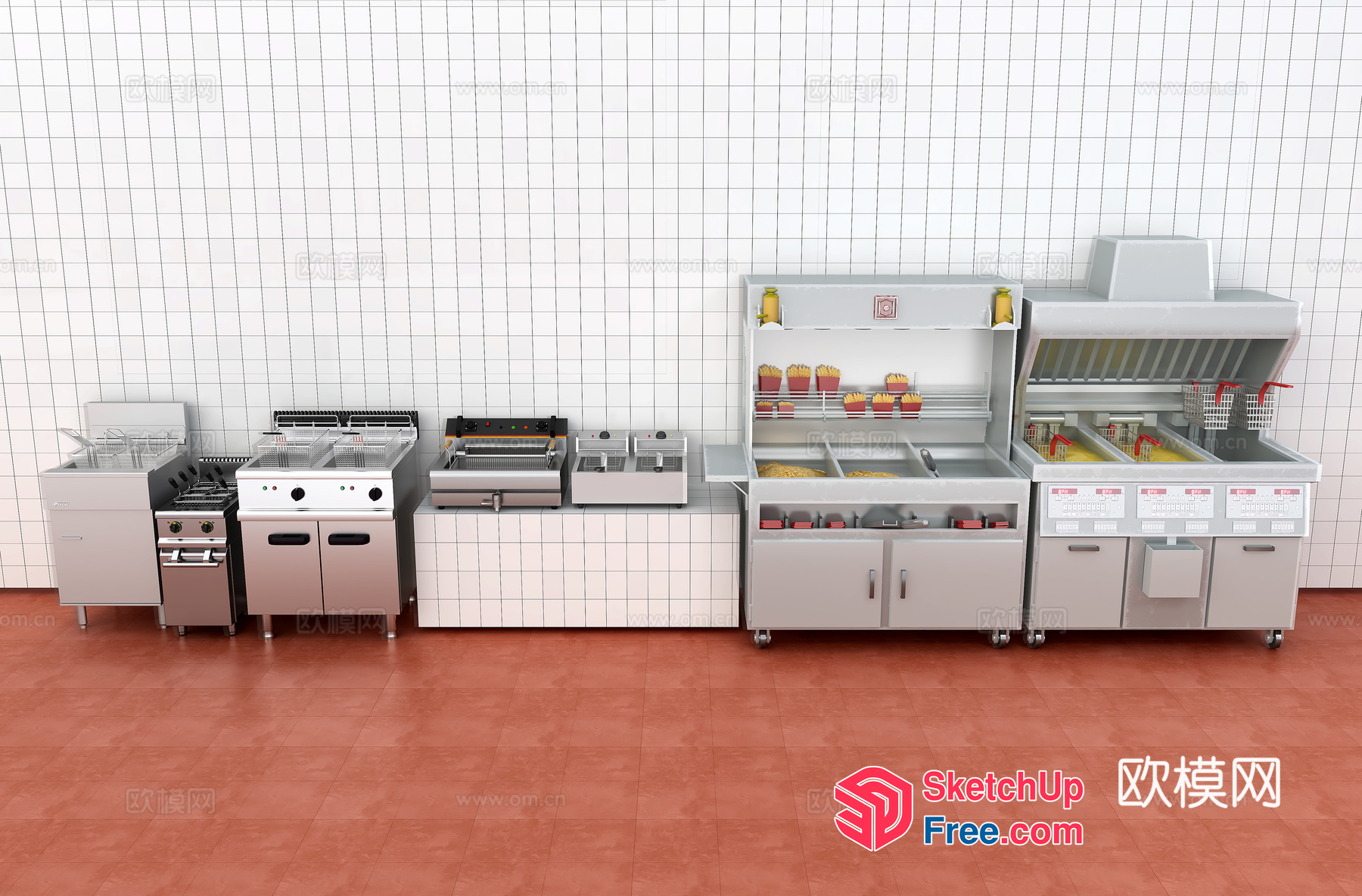 Commercial Kitchen Equipment Collection 3D SketchUp File