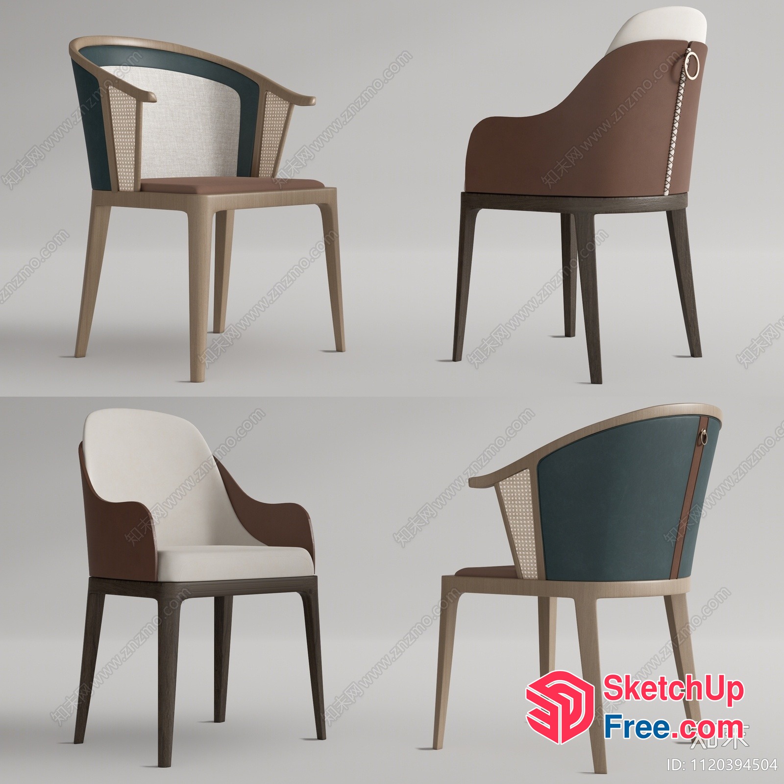 Stylish Modern Accent Chairs For Home And Office 3D SketchUp File