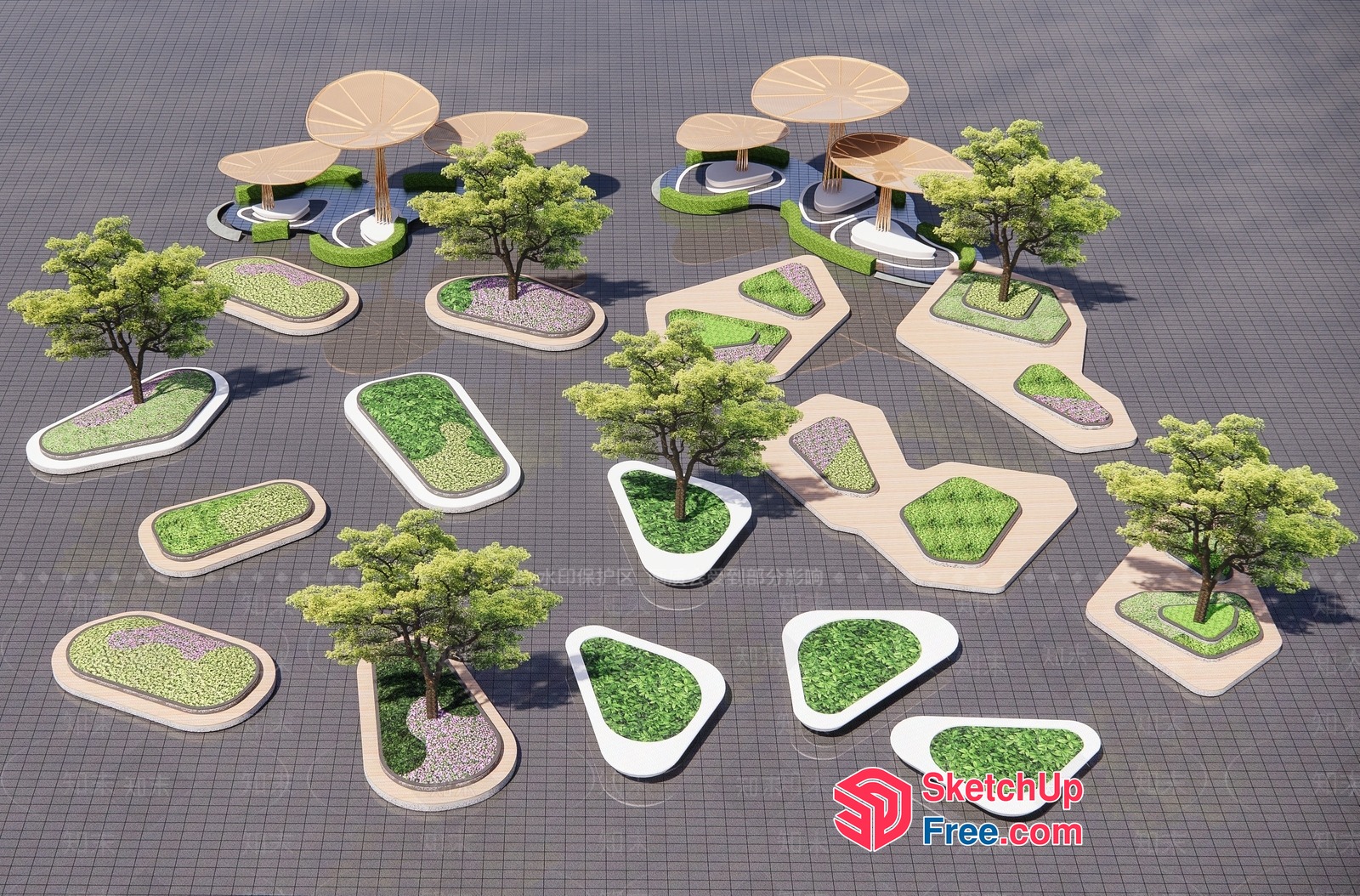 Serene Urban Oasis 3D SketchUp File
