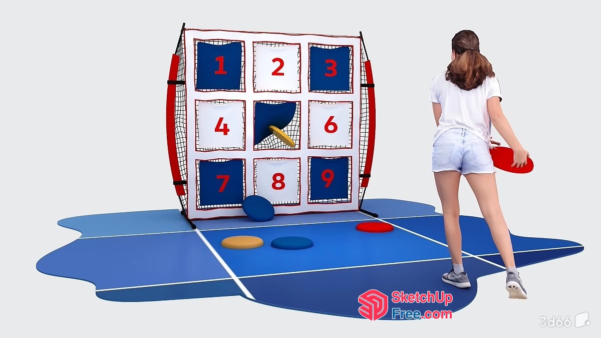 Indoor Sports Equipment Setup 3D SketchUp File
