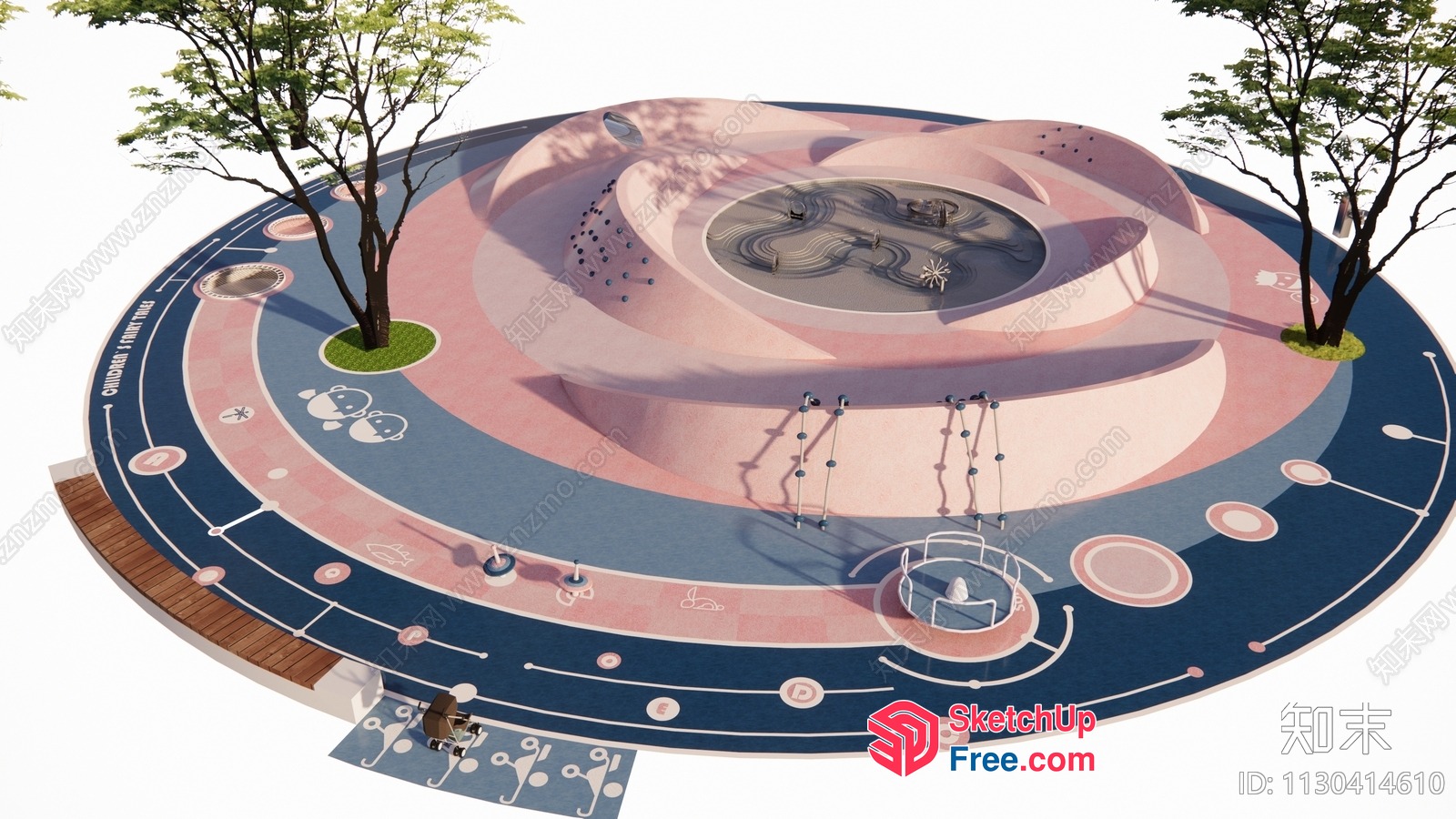 Modern Space-Themed Playground 3D SketchUp File