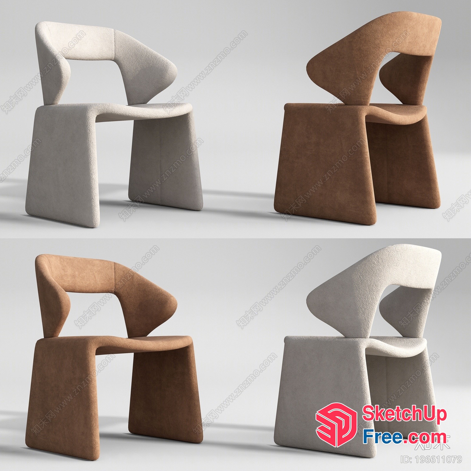 Unique Sculptural Chair Design 3D SketchUp File