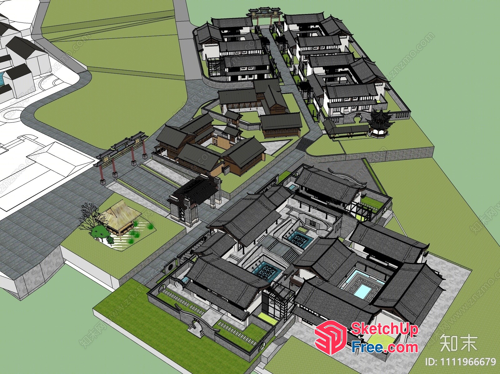 Traditional Asian Villa With Modern Elements 3D SketchUp File
