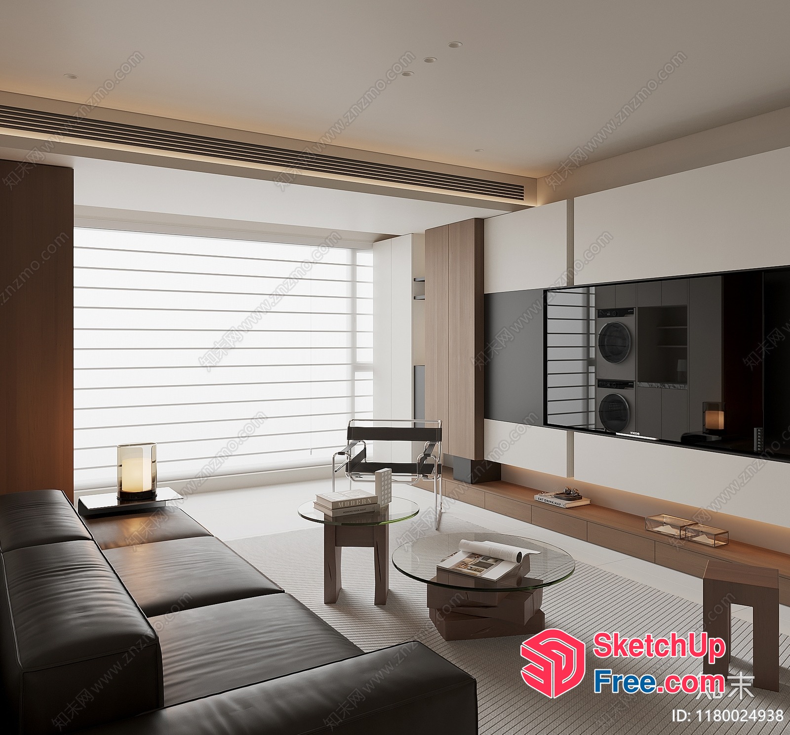 Minimalist Modern Living Room Interior 3D SketchUp File