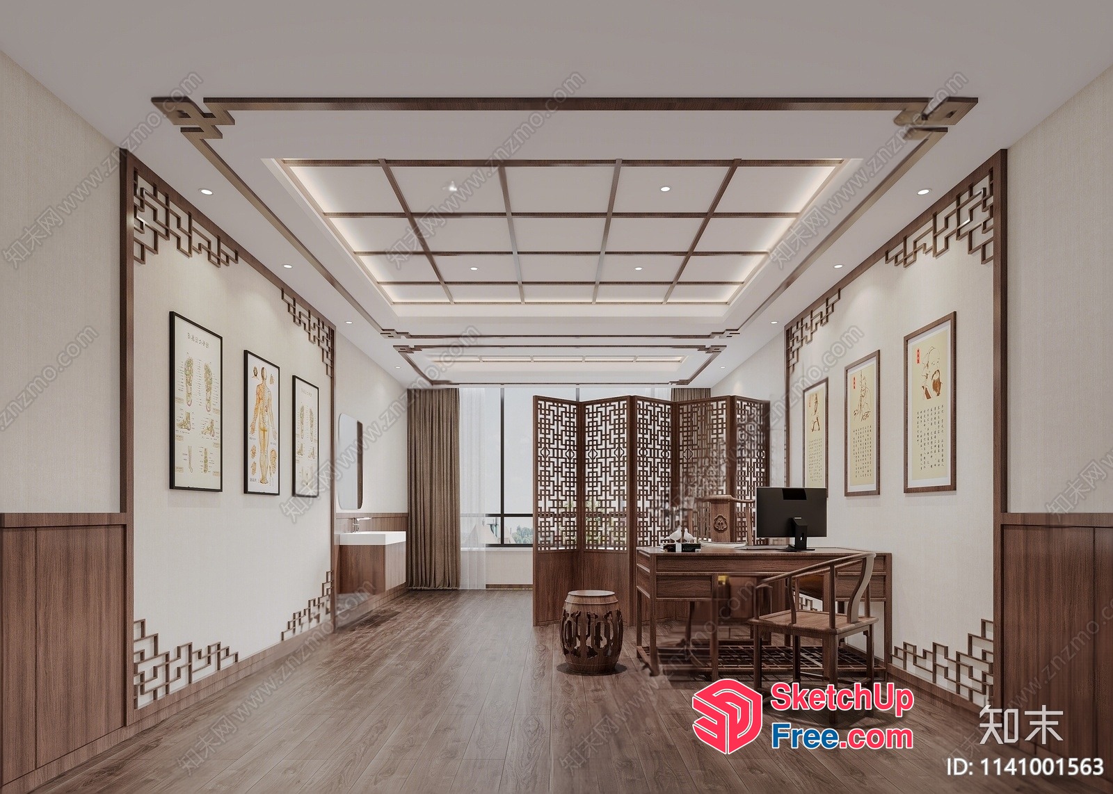 Ornate Woodwork And Elegant Lighting 3D SketchUp File