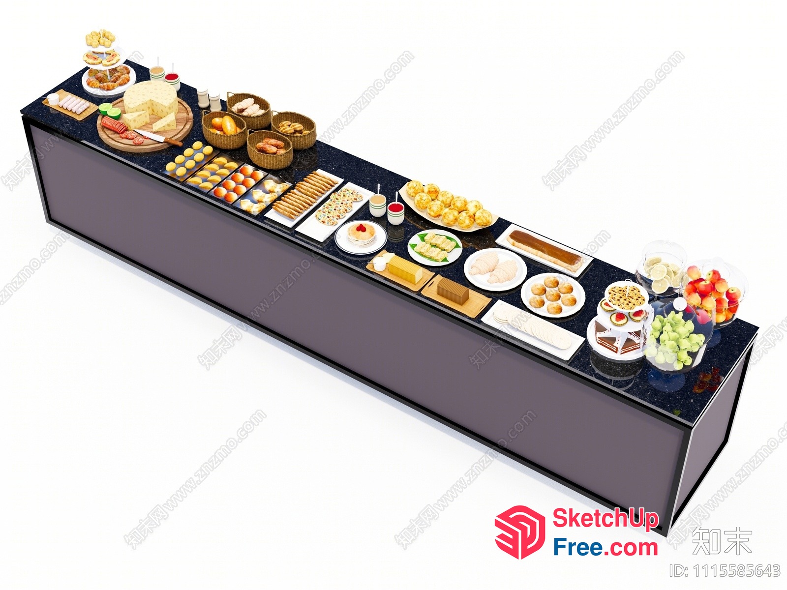 Breakfast Buffet Spread 3D SketchUp File