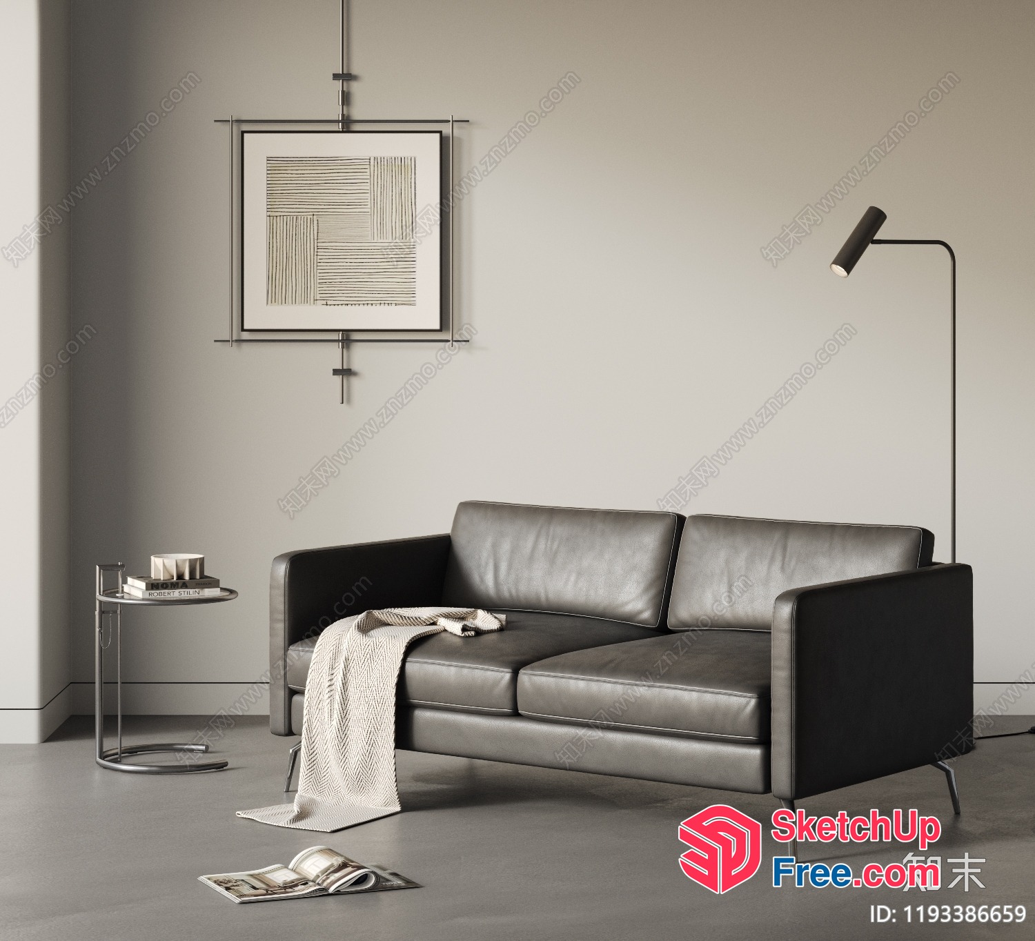 Modern Minimalist Living Room With Sleek Furniture And Neutral Color Scheme 3D SketchUp File