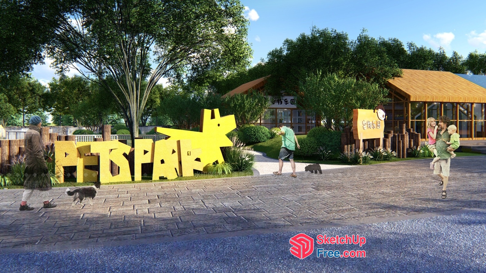 A Pet-Friendly Outdoor Space For Dogs And Owners 3D SketchUp File