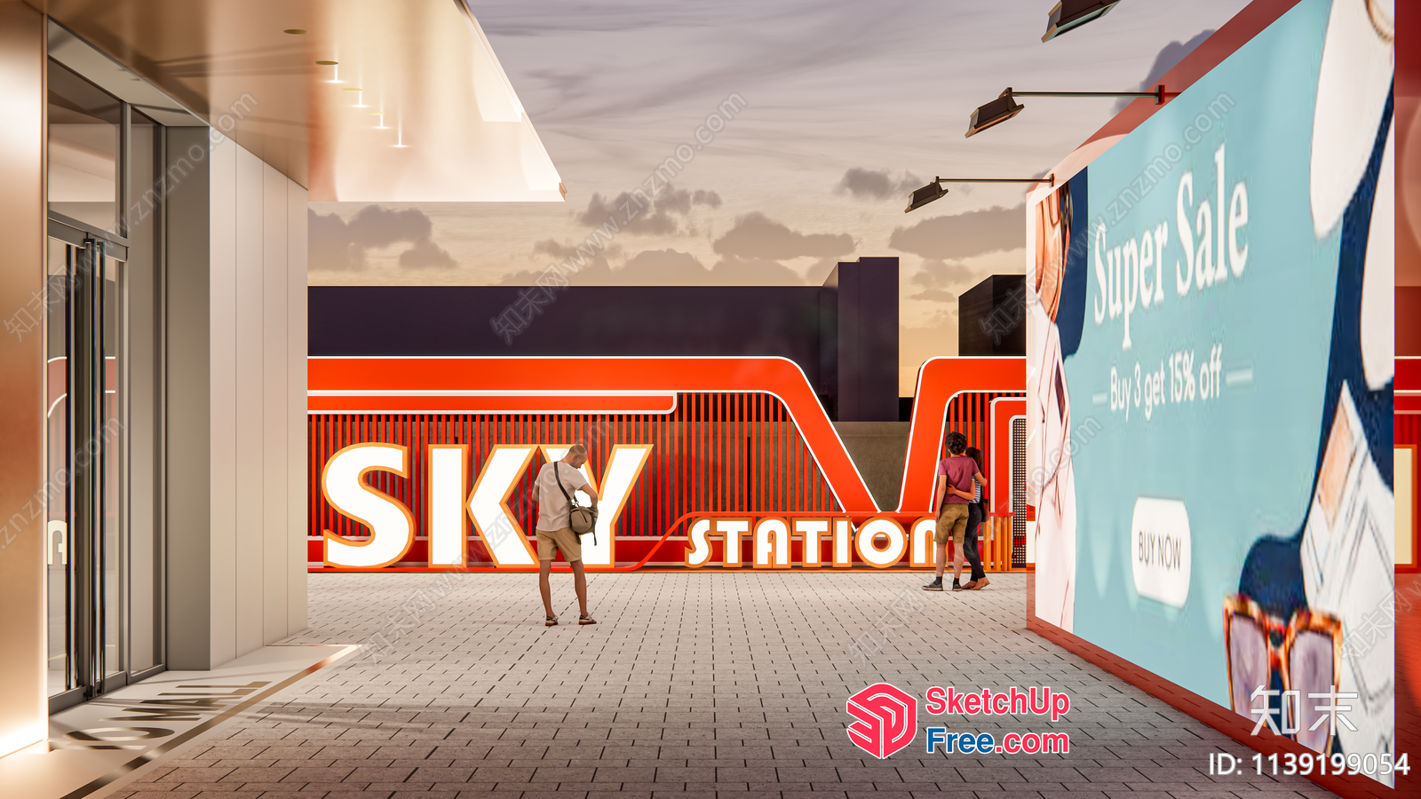 Sky Station Interior 3D SketchUp File