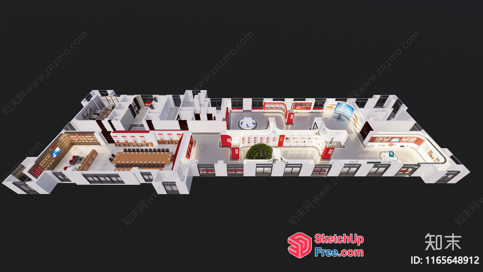 Modern Apartment Plan With Contemporary Interior 3D SketchUp File