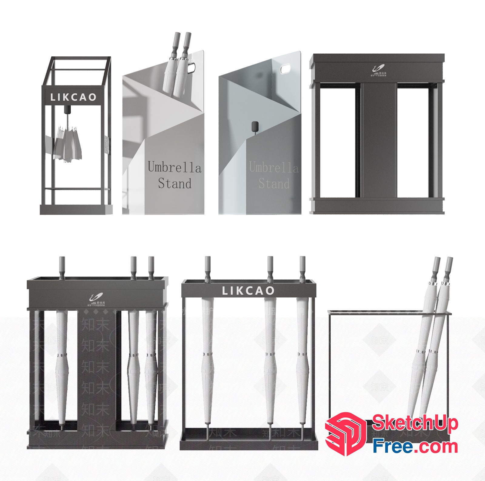 Modern Umbrella Stand 3D SketchUp File