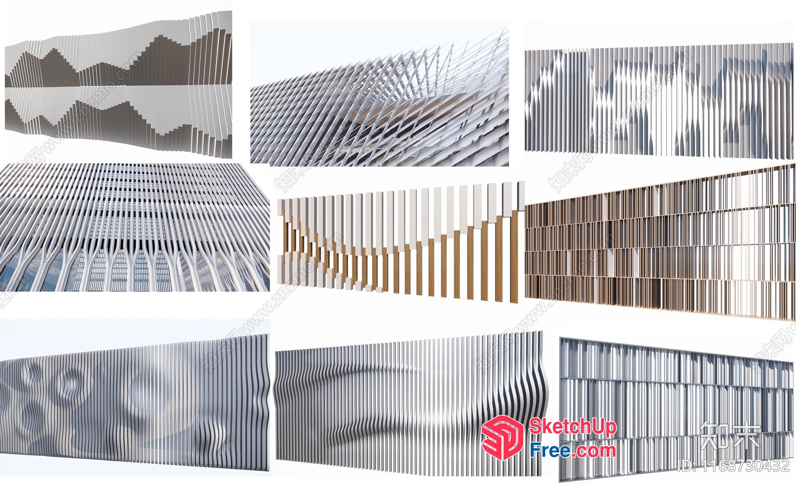 Modern Architectural Wall Design 3D SketchUp File