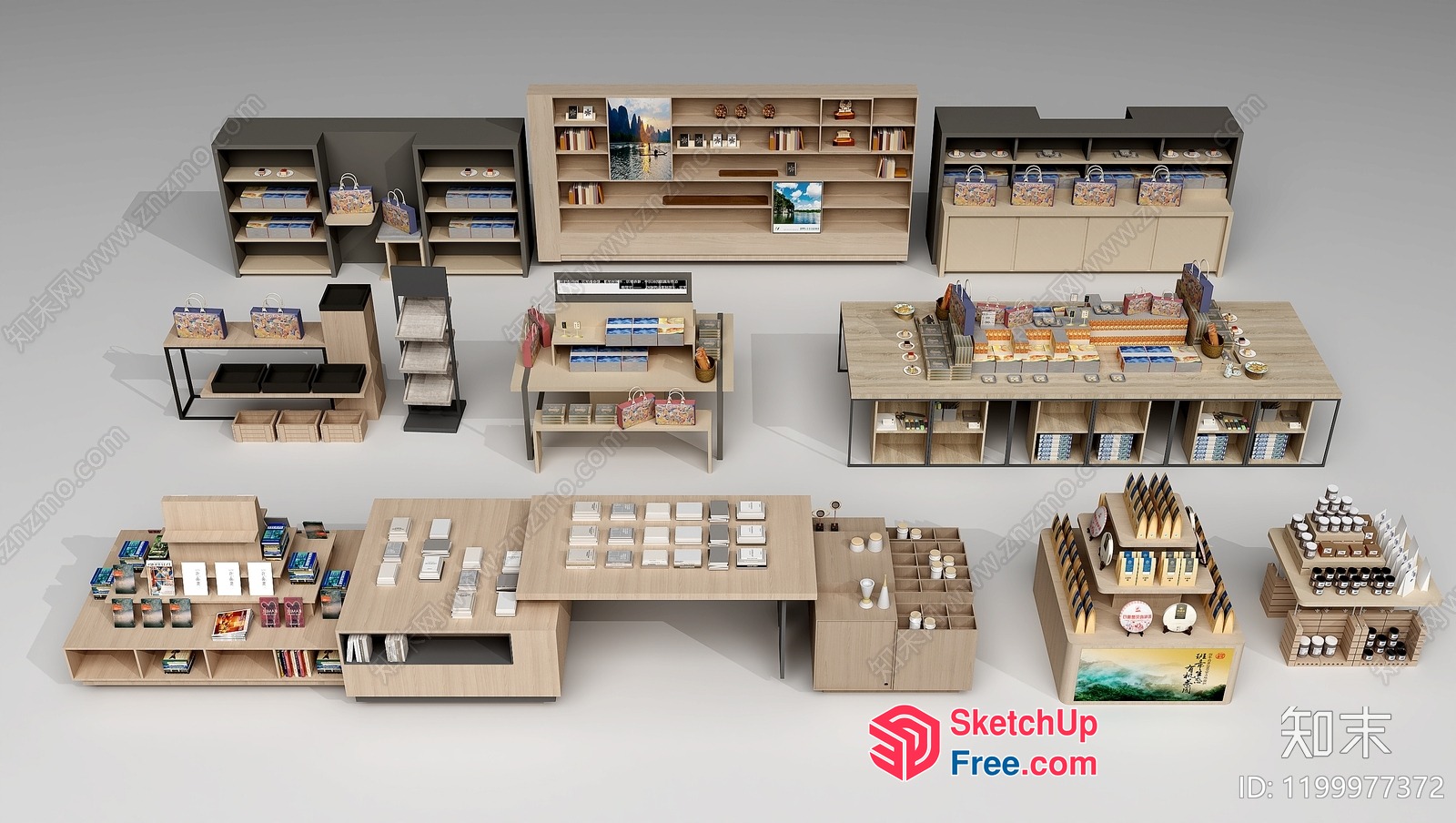Miniature Display Shelves And Countertops 3D SketchUp File
