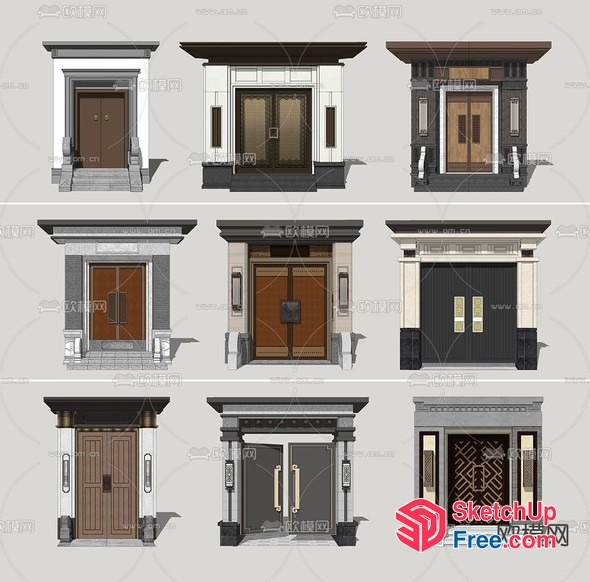 Classic Door And Window Designs 3D SketchUp File