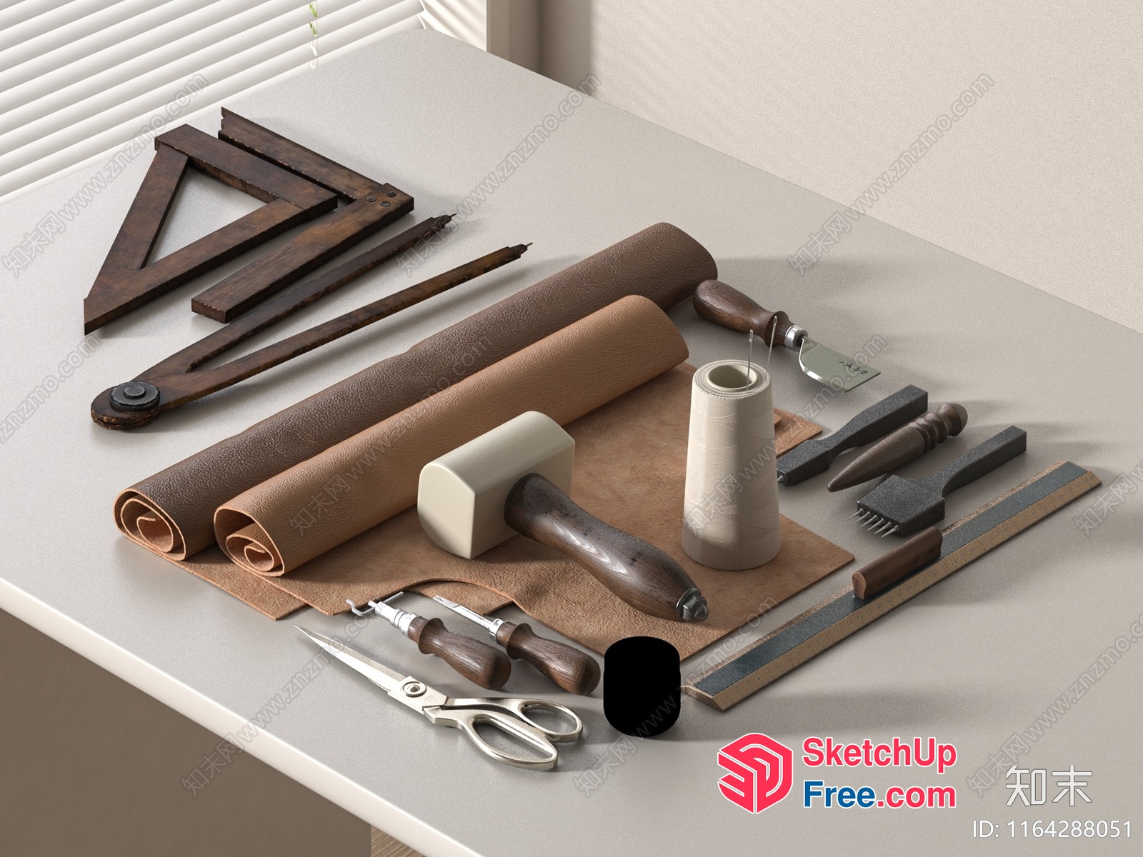 Leather Craft Tools And Materials 3D SketchUp File