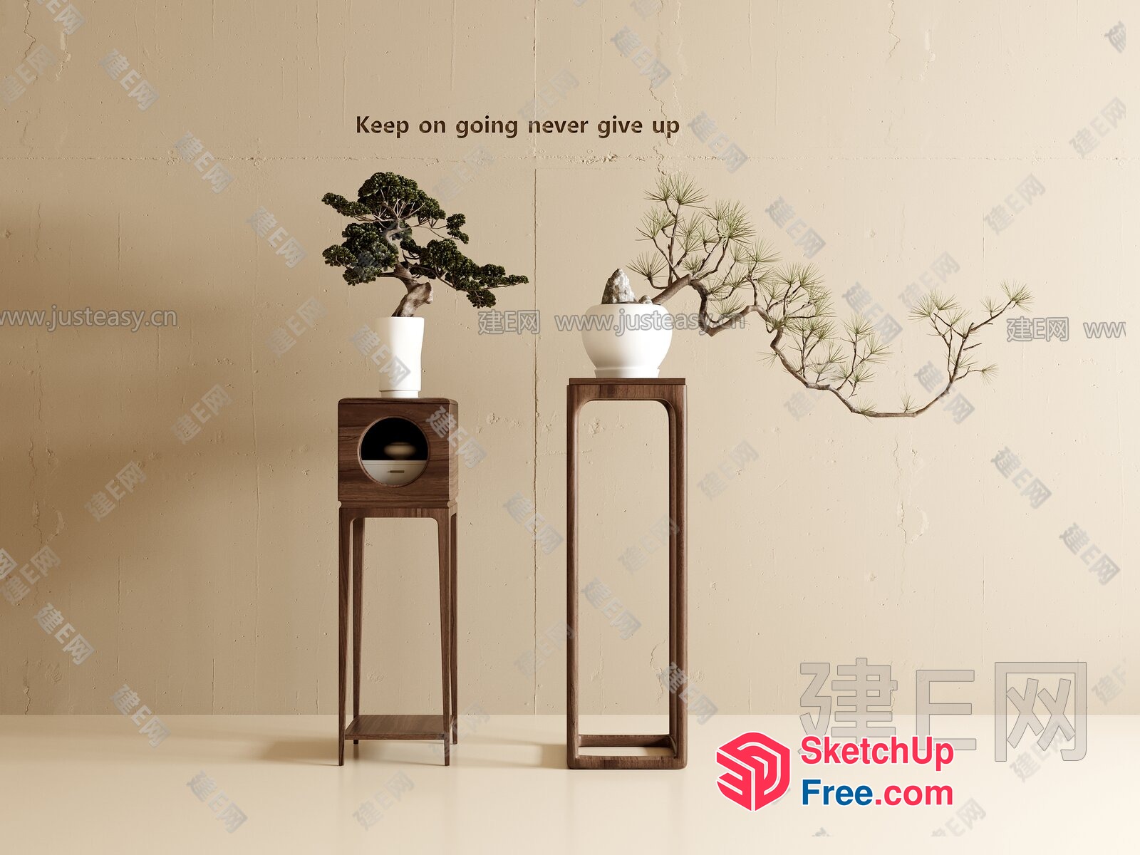 Minimalist Japanese Style Interior Decor 3D SketchUp File