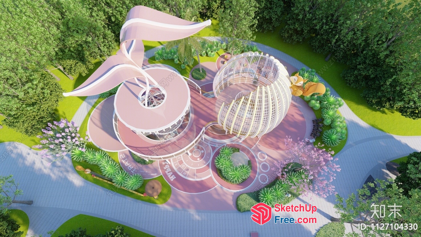 Modern Garden Pavilion With Unique Architecture 3D SketchUp File