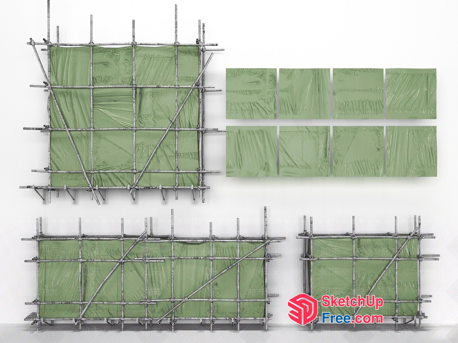 Scaffolding Setup For Construction 3D SketchUp File