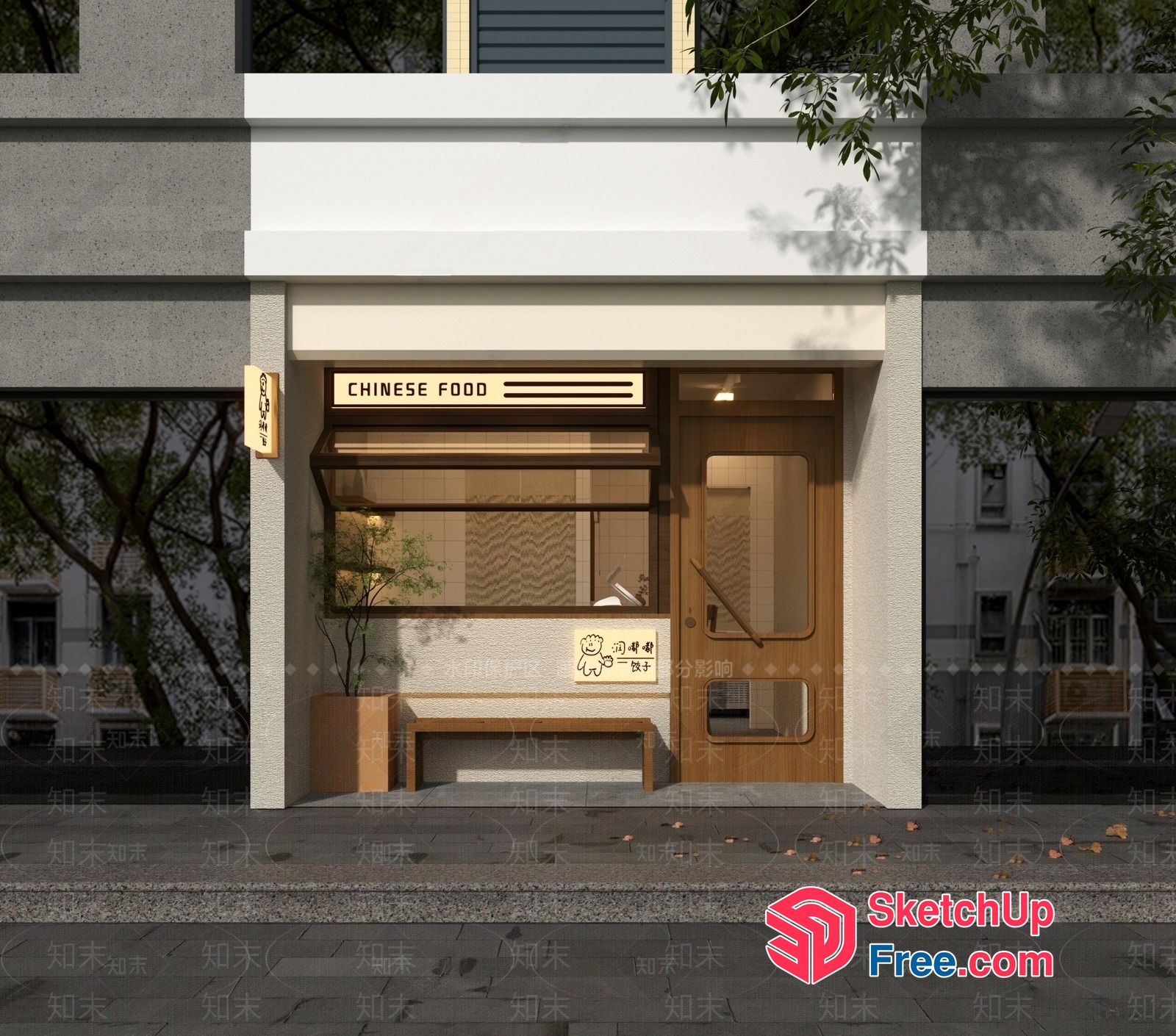 Chinese Food Shopfront 3D SketchUp File