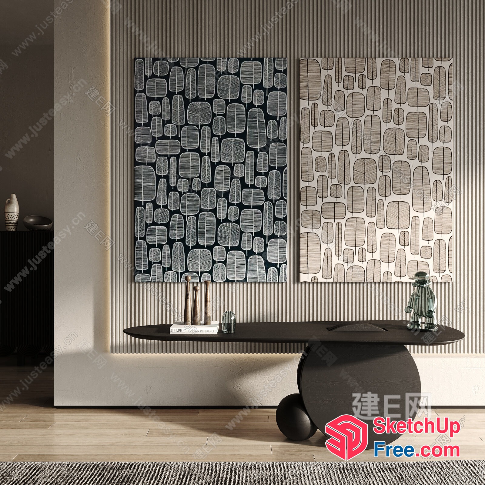 Modern Minimalist Home Decor With Natural Light 3D SketchUp File
