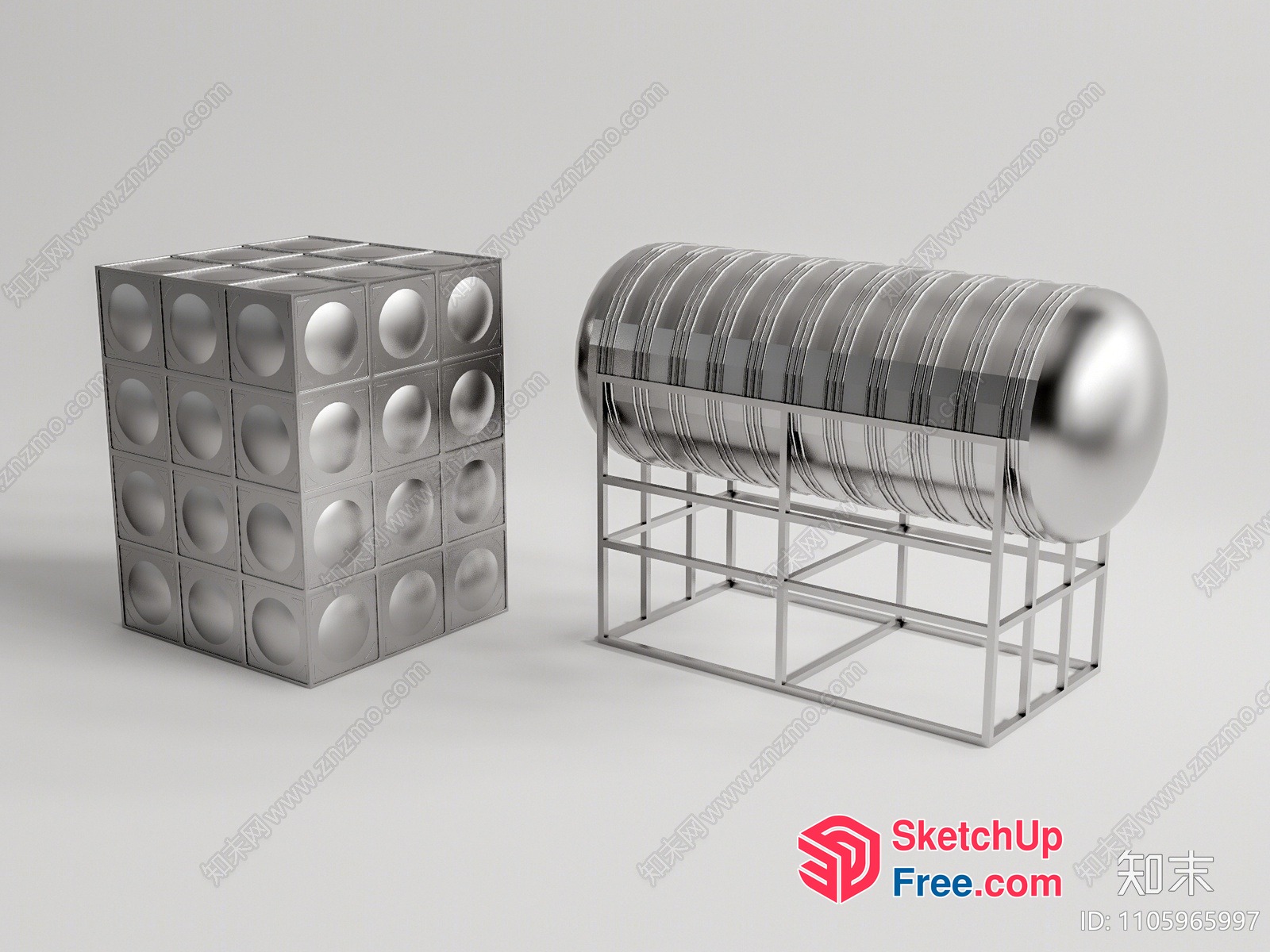 Space Capsule Furniture Set 3D SketchUp File