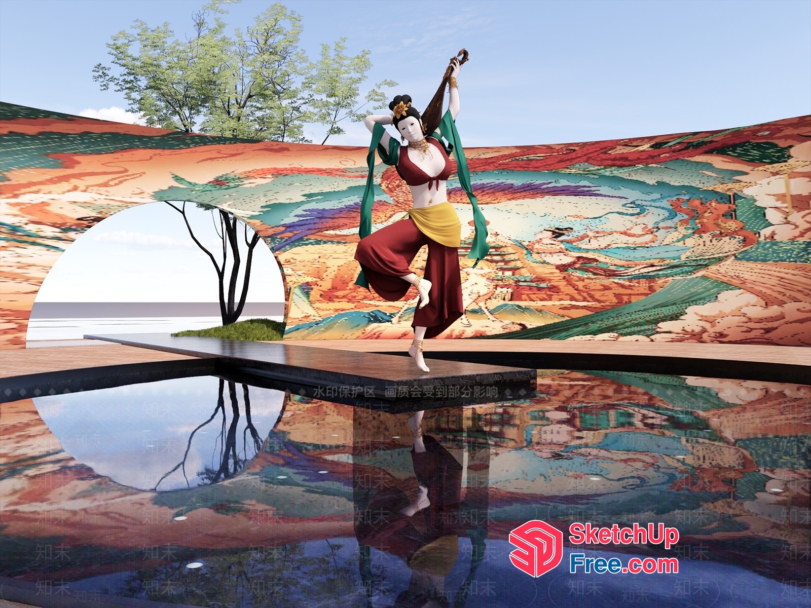 Vibrant Oasis Of Artistic Expression 3D SketchUp File