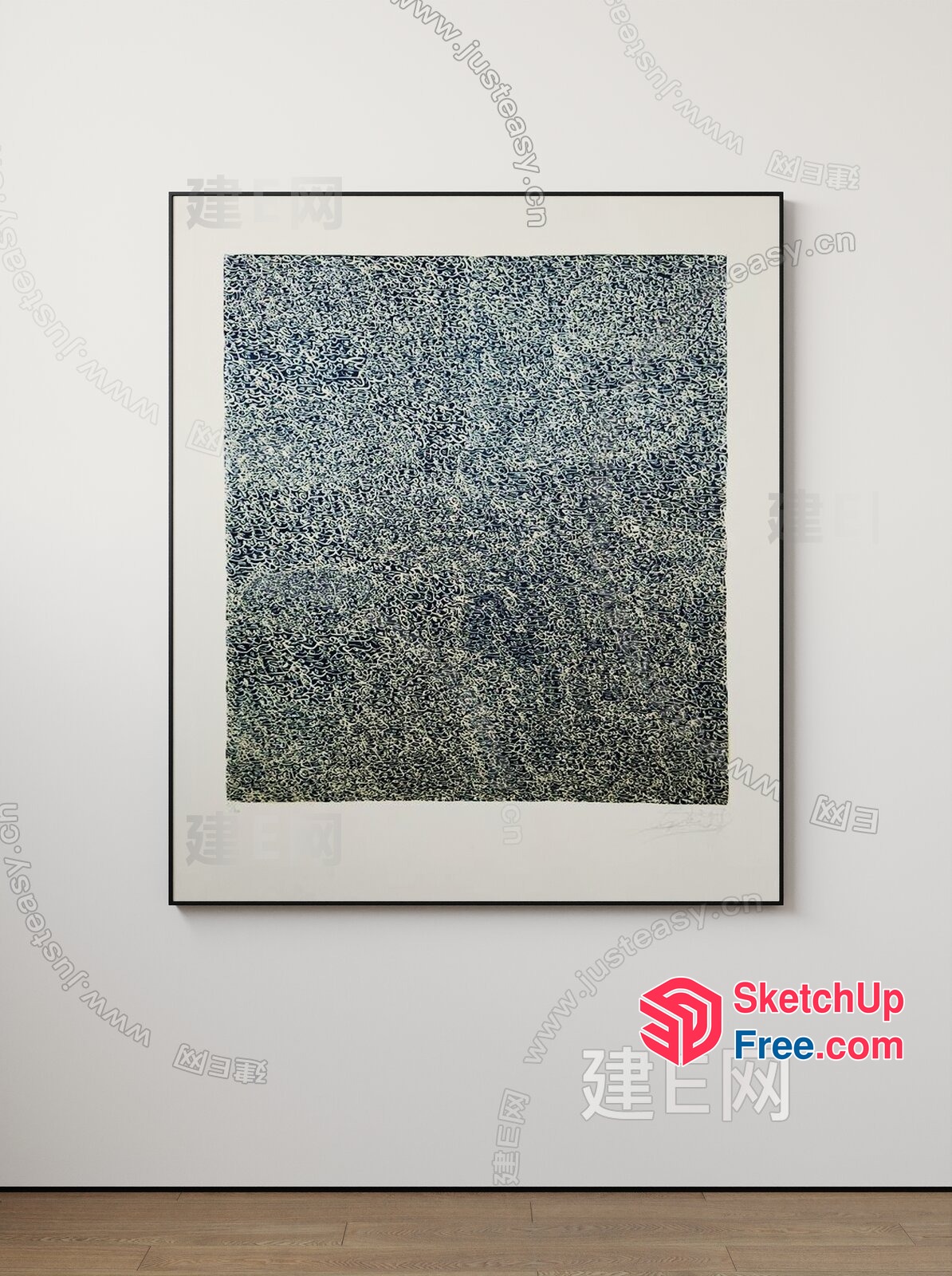 Square Painting In A Minimalist Frame 3D SketchUp File