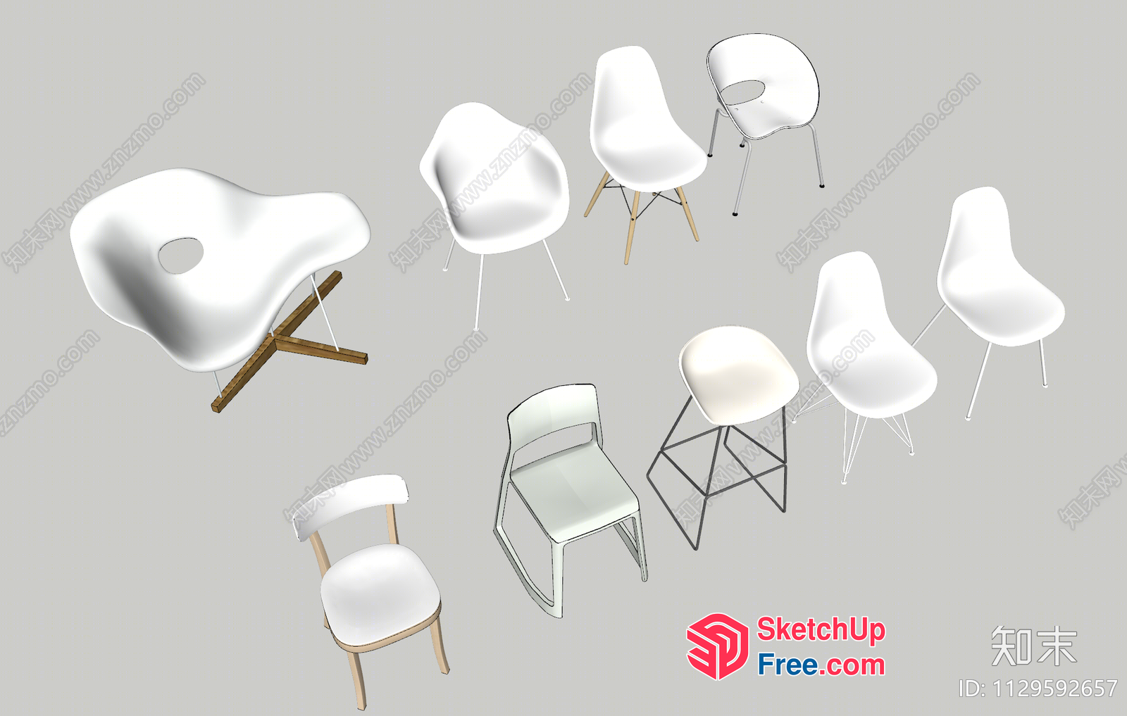 3D Rendered Furniture Arrangement 3D SketchUp File