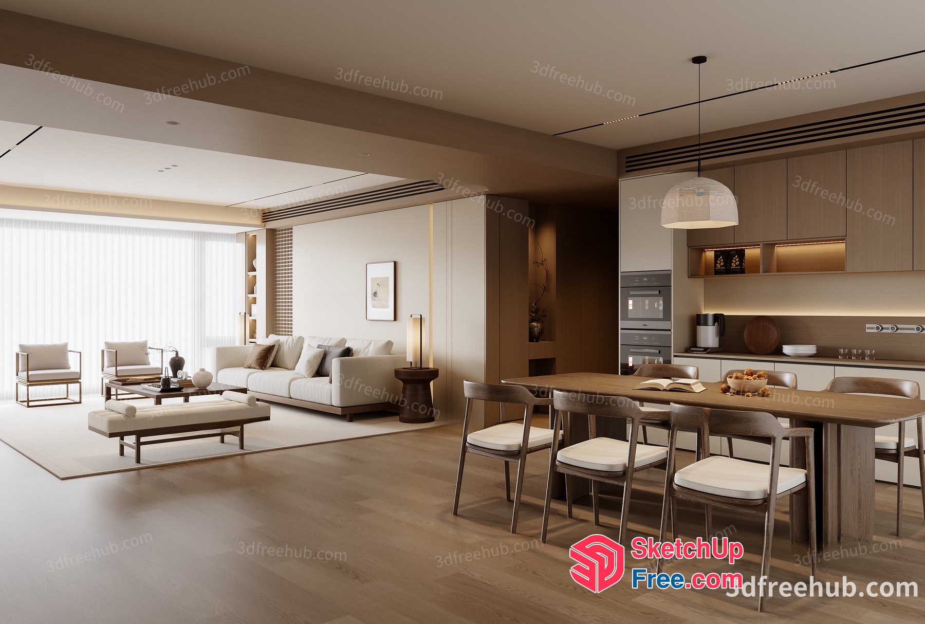 Modern Minimalist Interior Design 3D SketchUp File