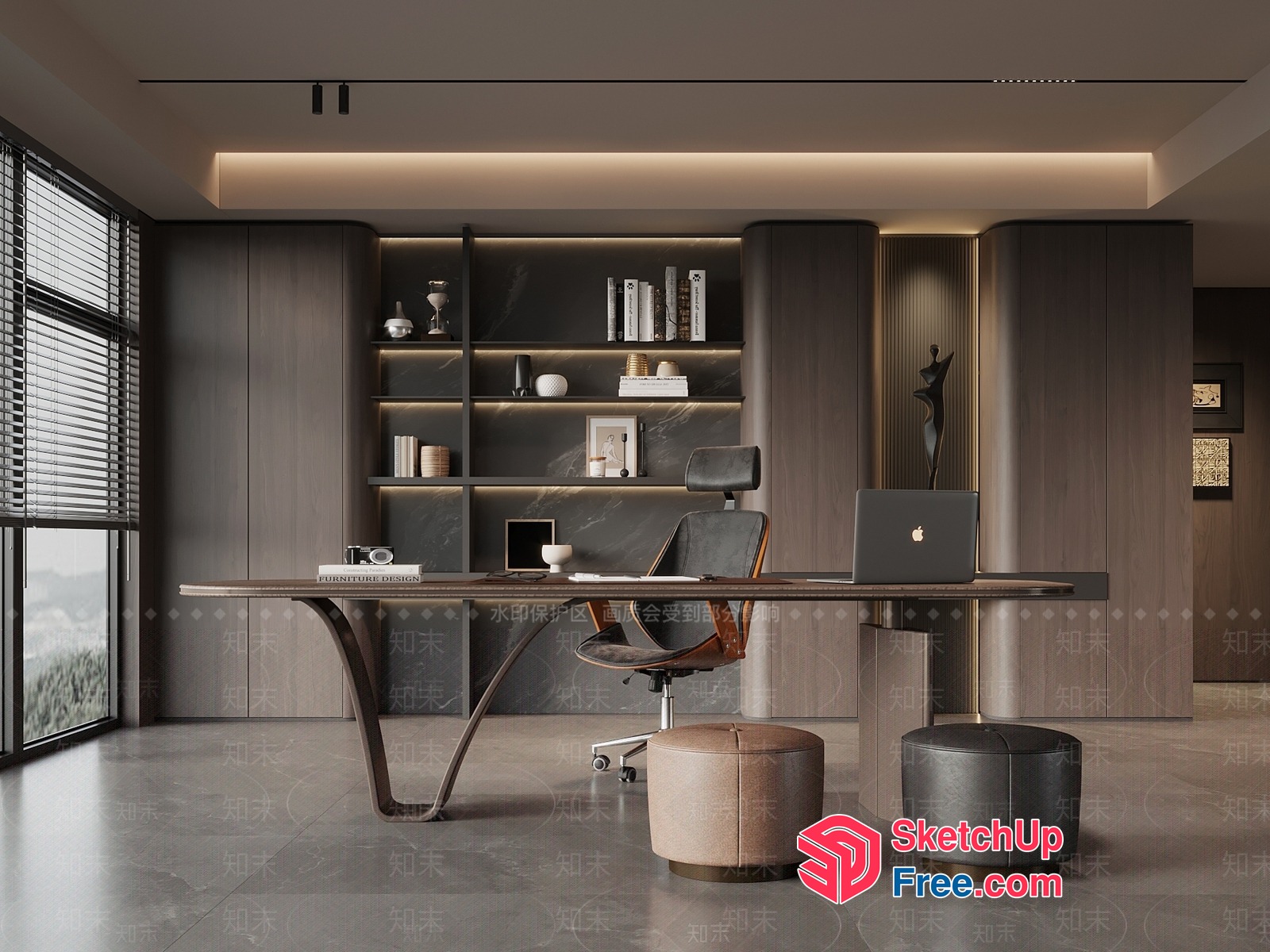 Luxurious Modern Office Interior Design 3D SketchUp File