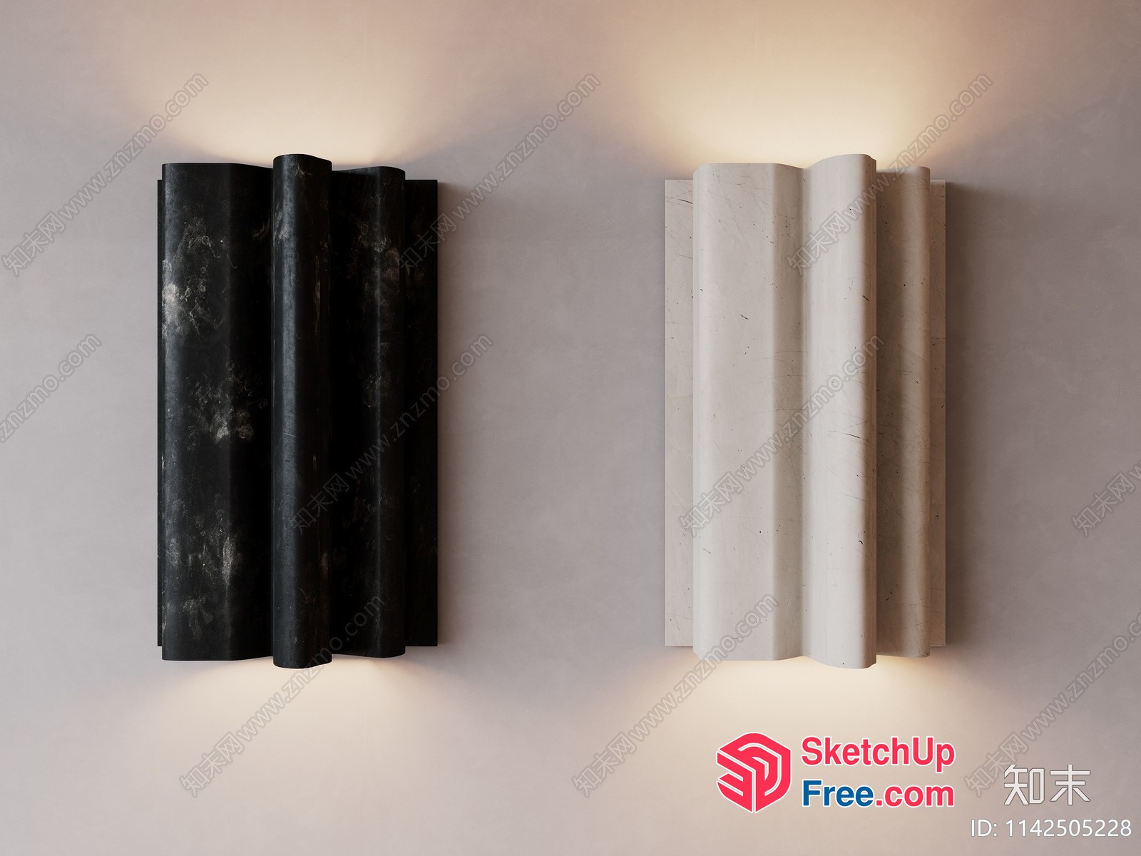 White And Black Wall Decorations 3D SketchUp File