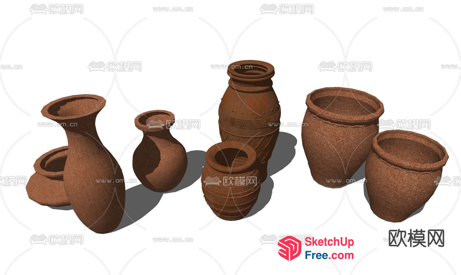 Traditional Clay Pots 3D SketchUp File