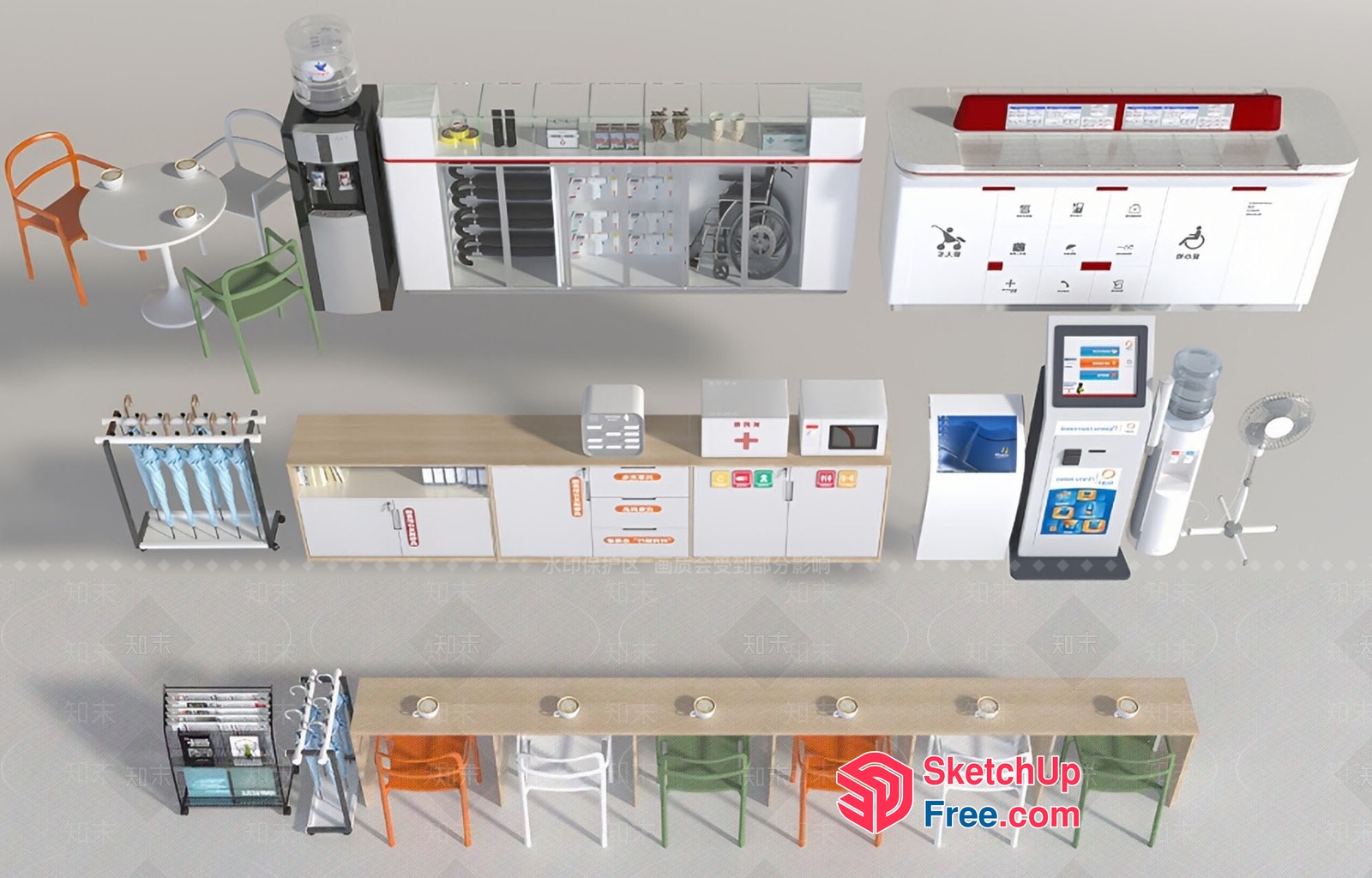 Modern Japanese Style Restaurant Interior 3D SketchUp File