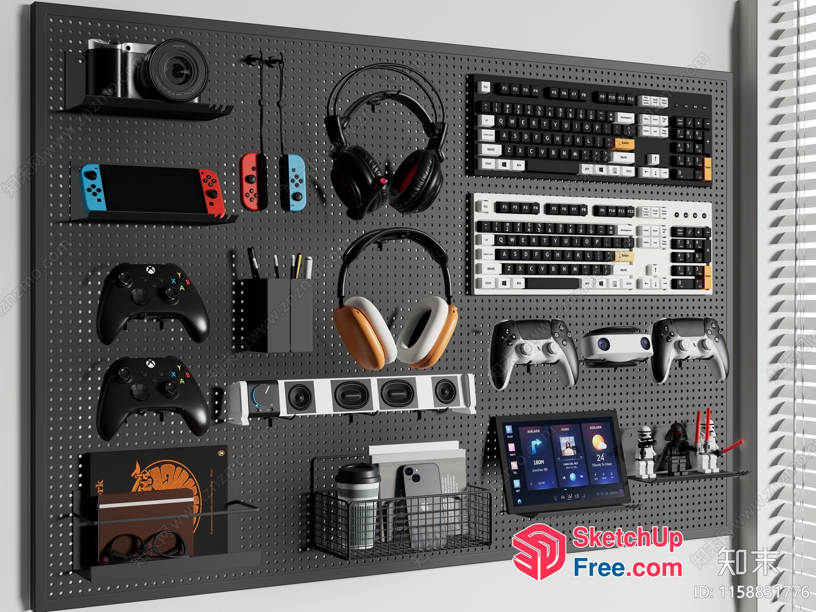 Gaming And Tech Accessories Display 3D SketchUp File