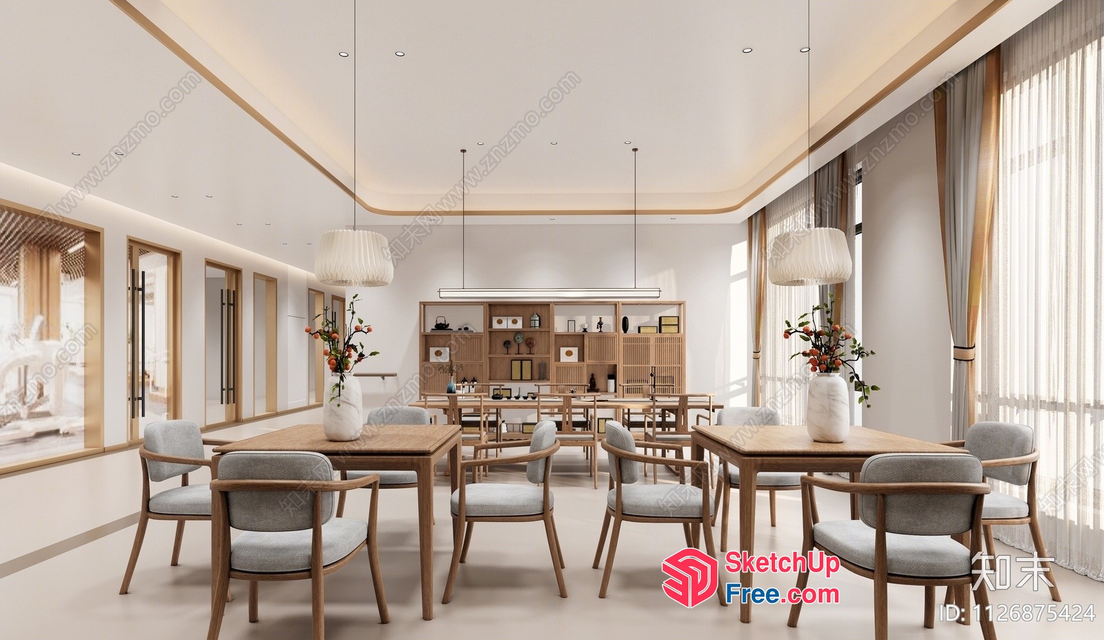 Elegant And Modern Dining Room Interior 3D SketchUp File