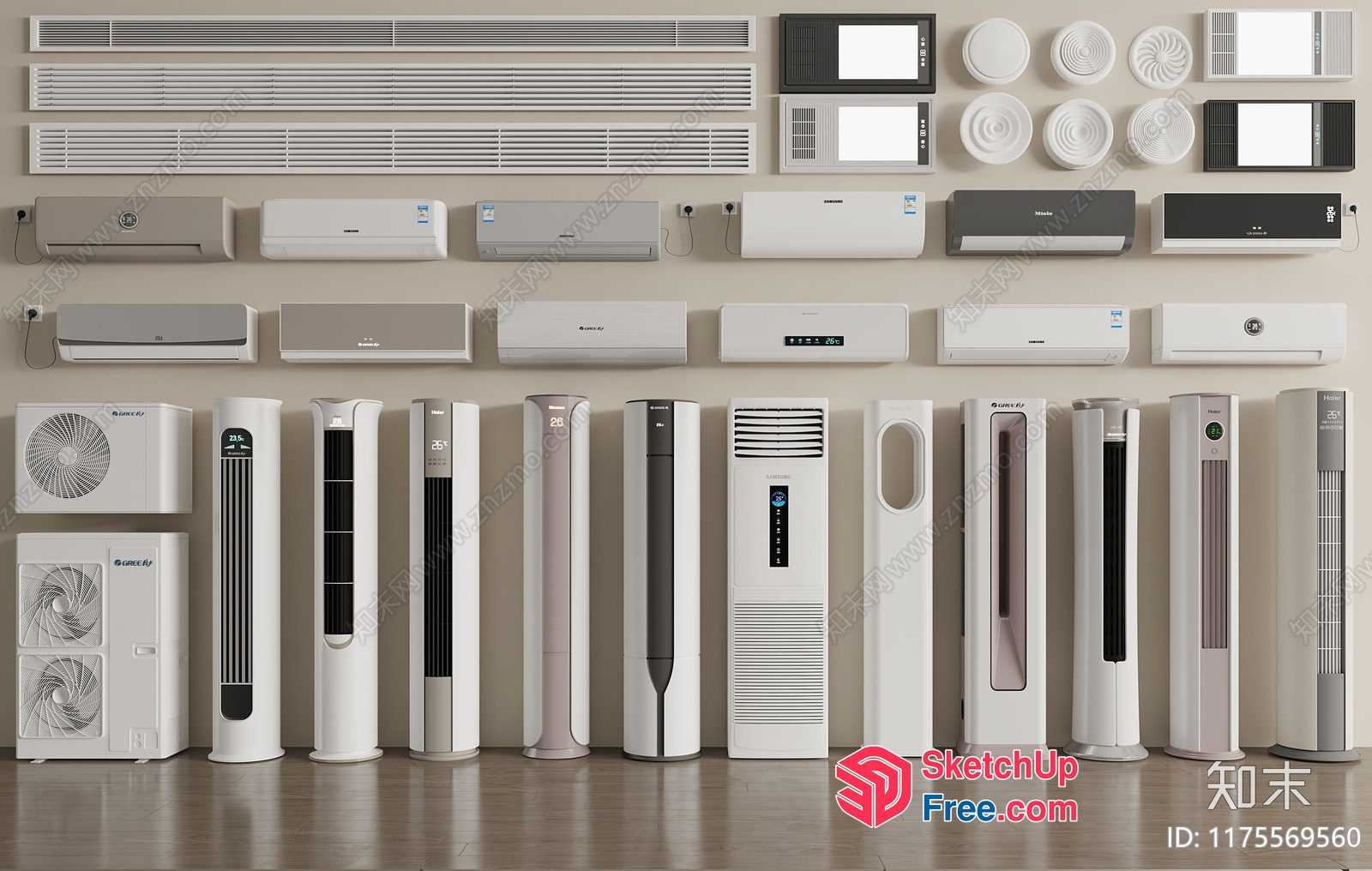 Air Conditioning And Heating Units Collection 3D SketchUp File