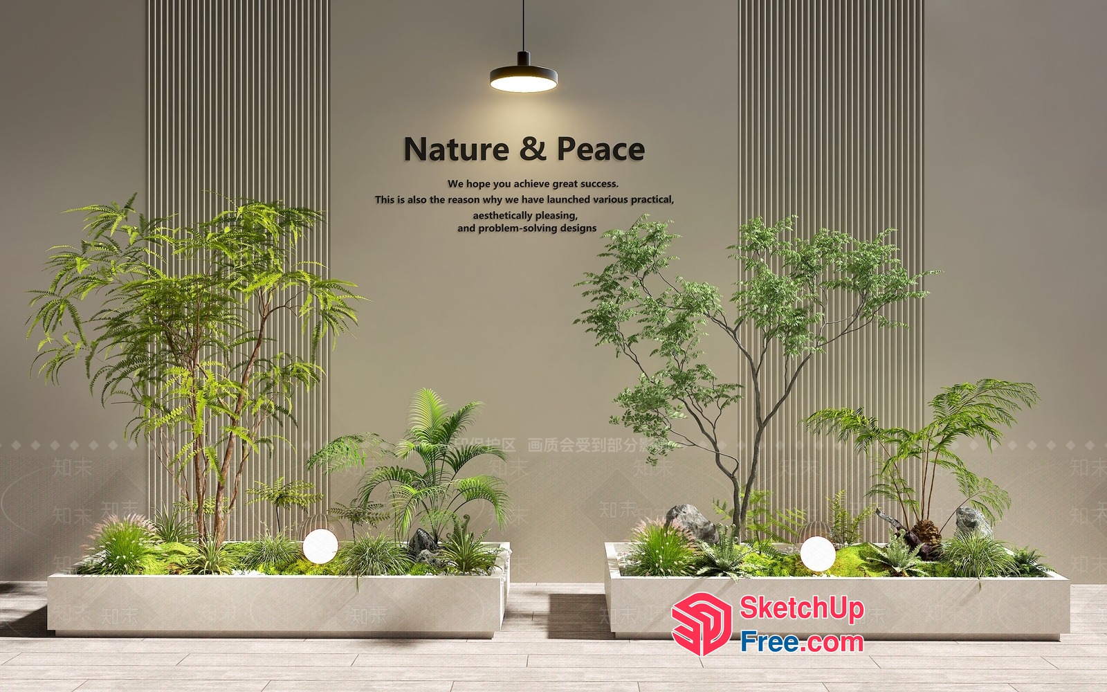 Peaceful And Natural Interior 3D SketchUp File