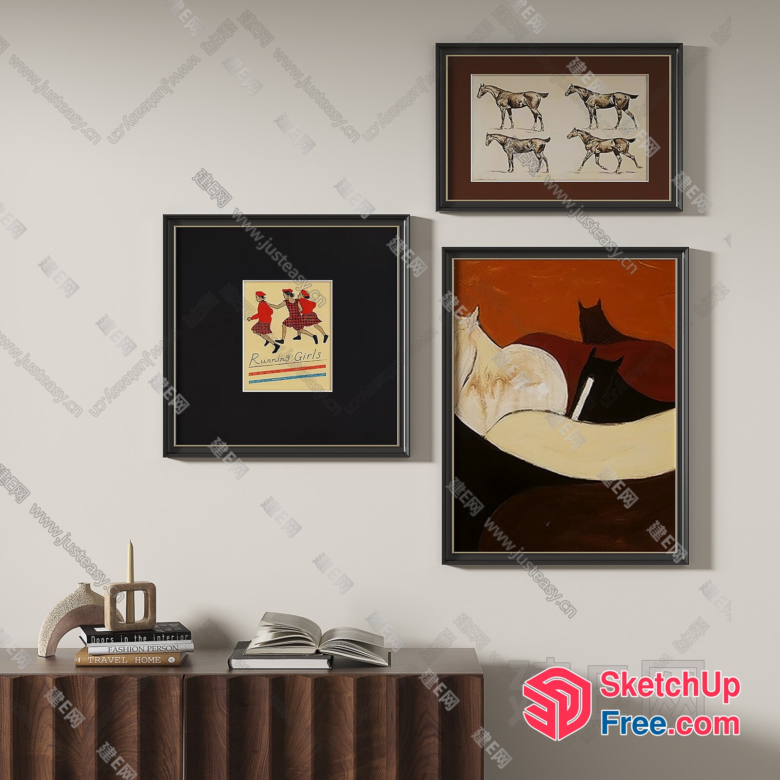 Vintage-Inspired Wall Art Collection 3D SketchUp File